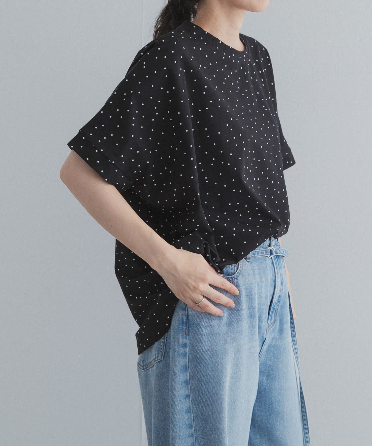 URBAN RESEARCH DOORS「ドットシルケットプルオーバー」|Tシャツ・カットソー|
