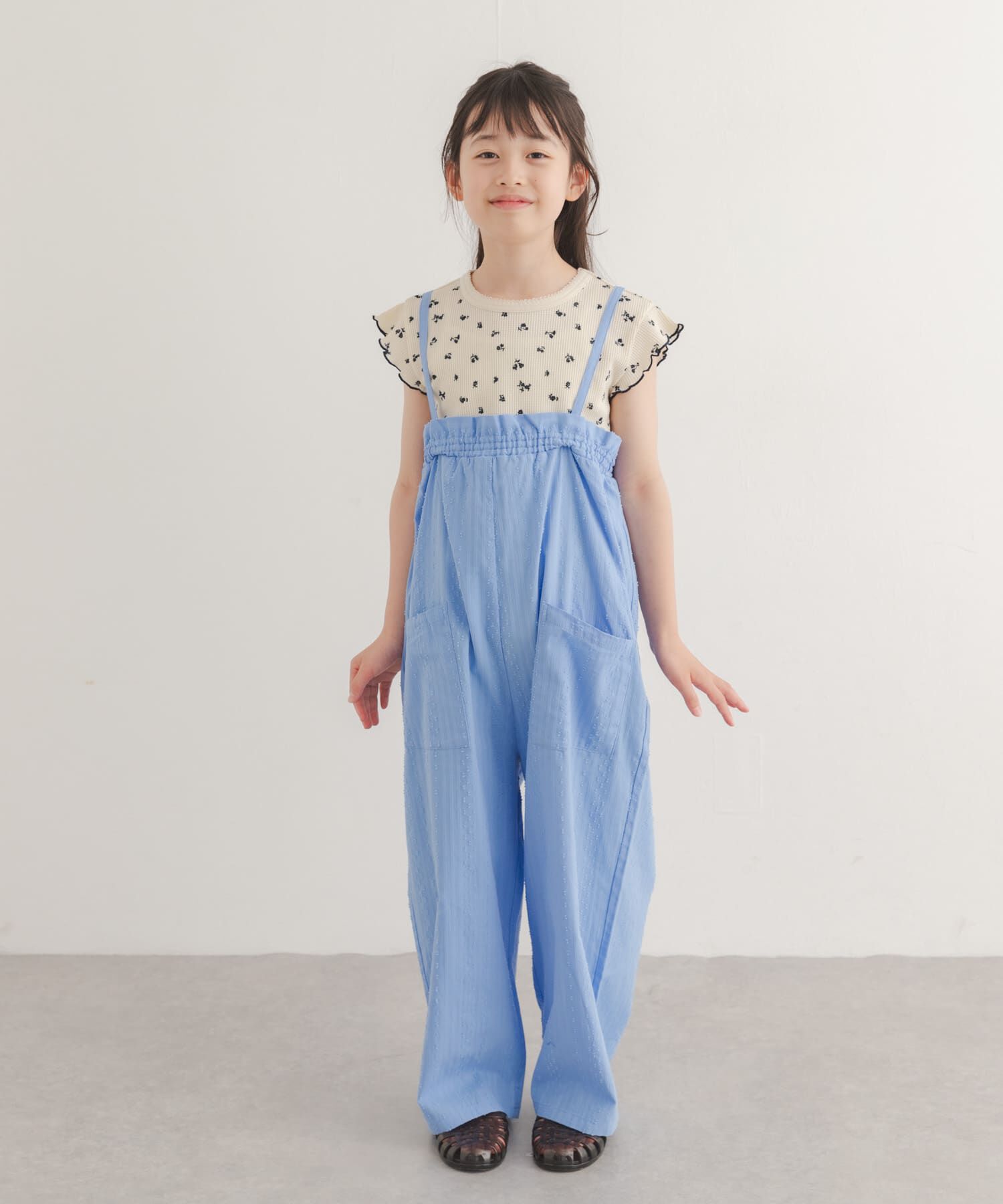 URBAN RESEARCH DOORS「花柄ワッフルフレンチフリルTシャツ(KIDS)」|その他|
