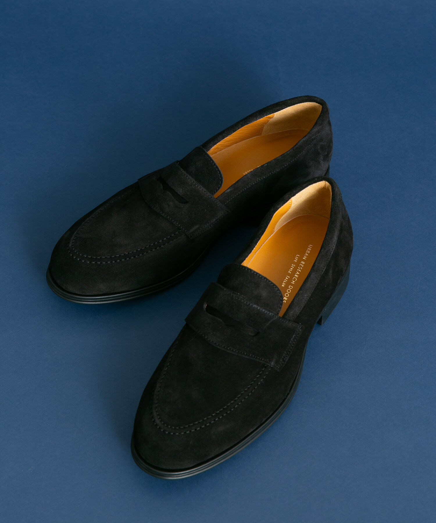 URBAN RESEARCH DOORS「LIFE STYLE TAILOR　マルチスペックスエードコインローファー」|ビジネス・ドレスシューズ|ブラック