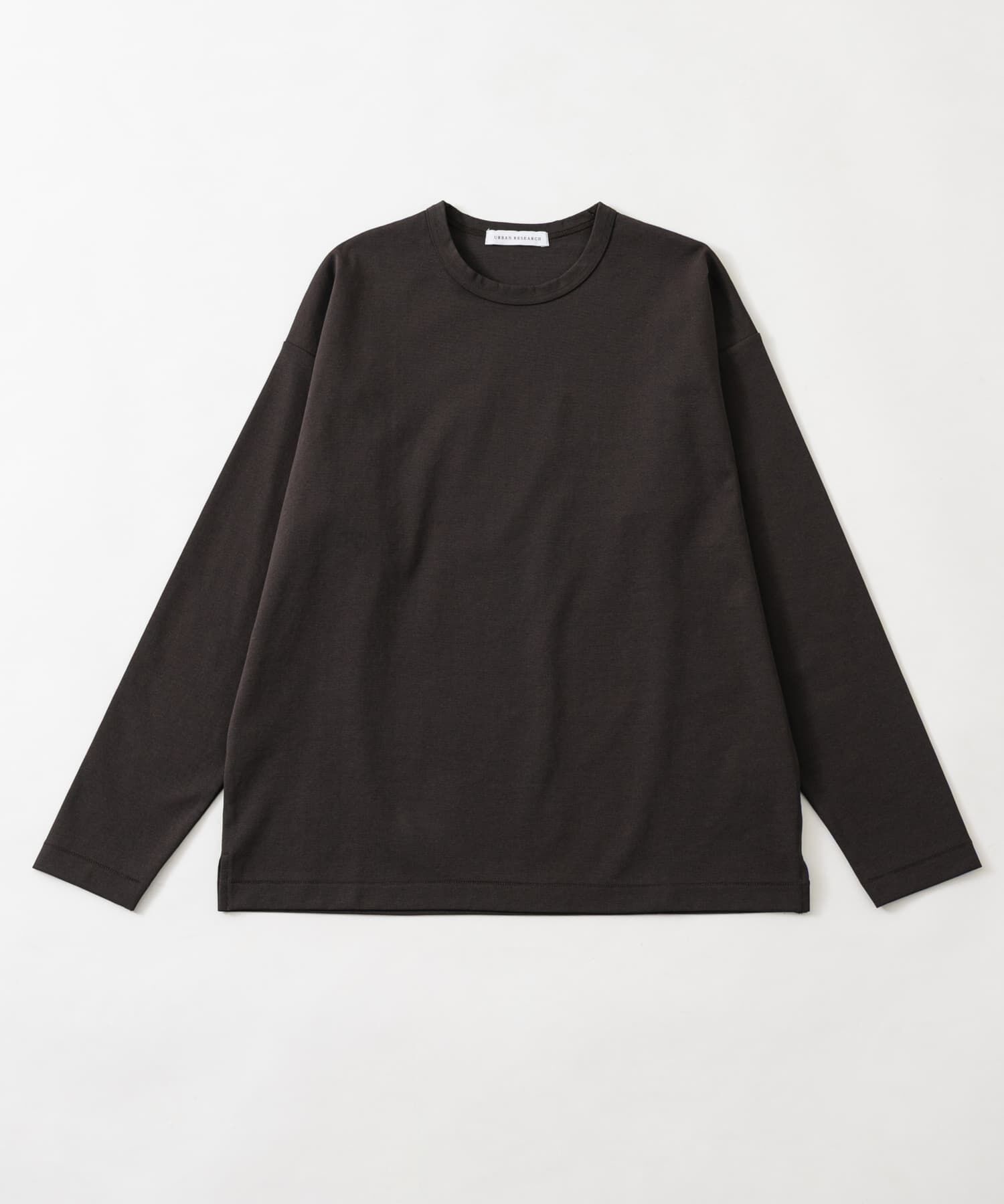 URBAN RESEARCH「COTTON NYLON SMOOTHY LONG-SLEEVE」|Tシャツ・カットソー|ダークブラウン