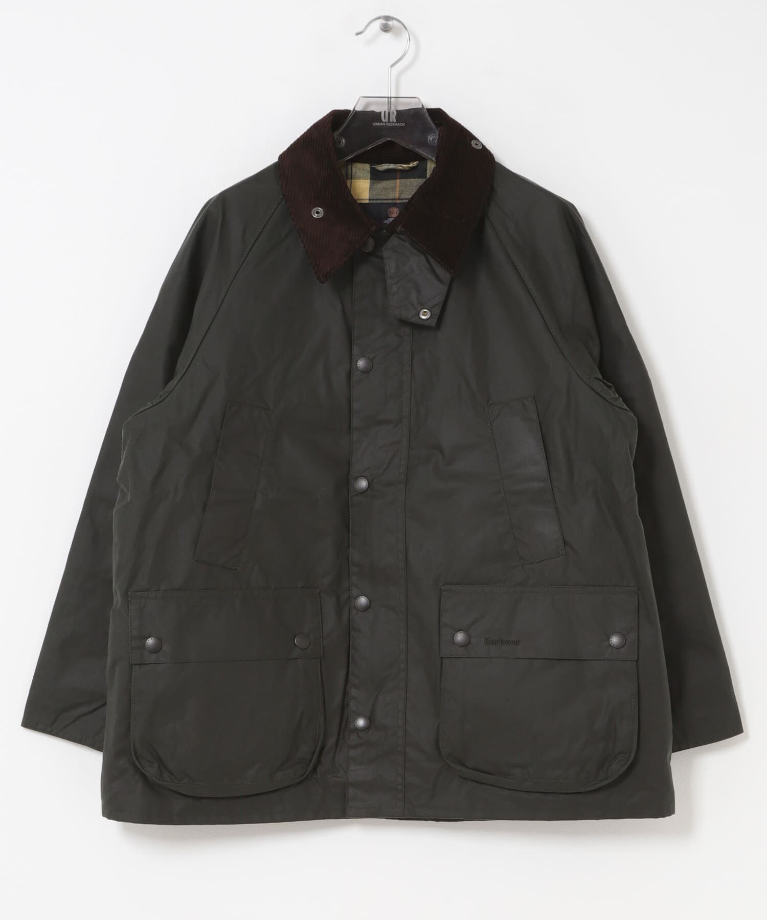 URBAN RESEARCH「Barbour　OS BEDALE WAX JACKET」|ノーカラーコート|グリーン系その他