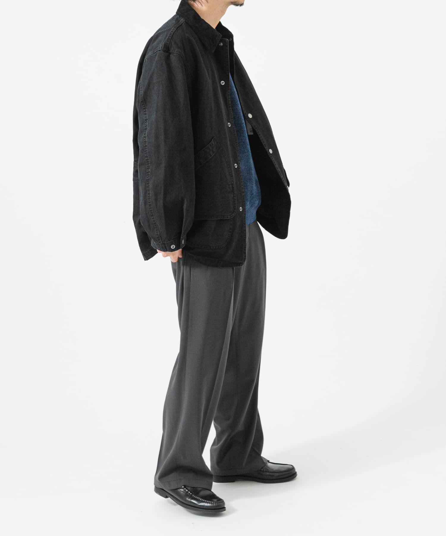 URBAN RESEARCH「DUCK HUNTING JACKET」|ノーカラーコート|