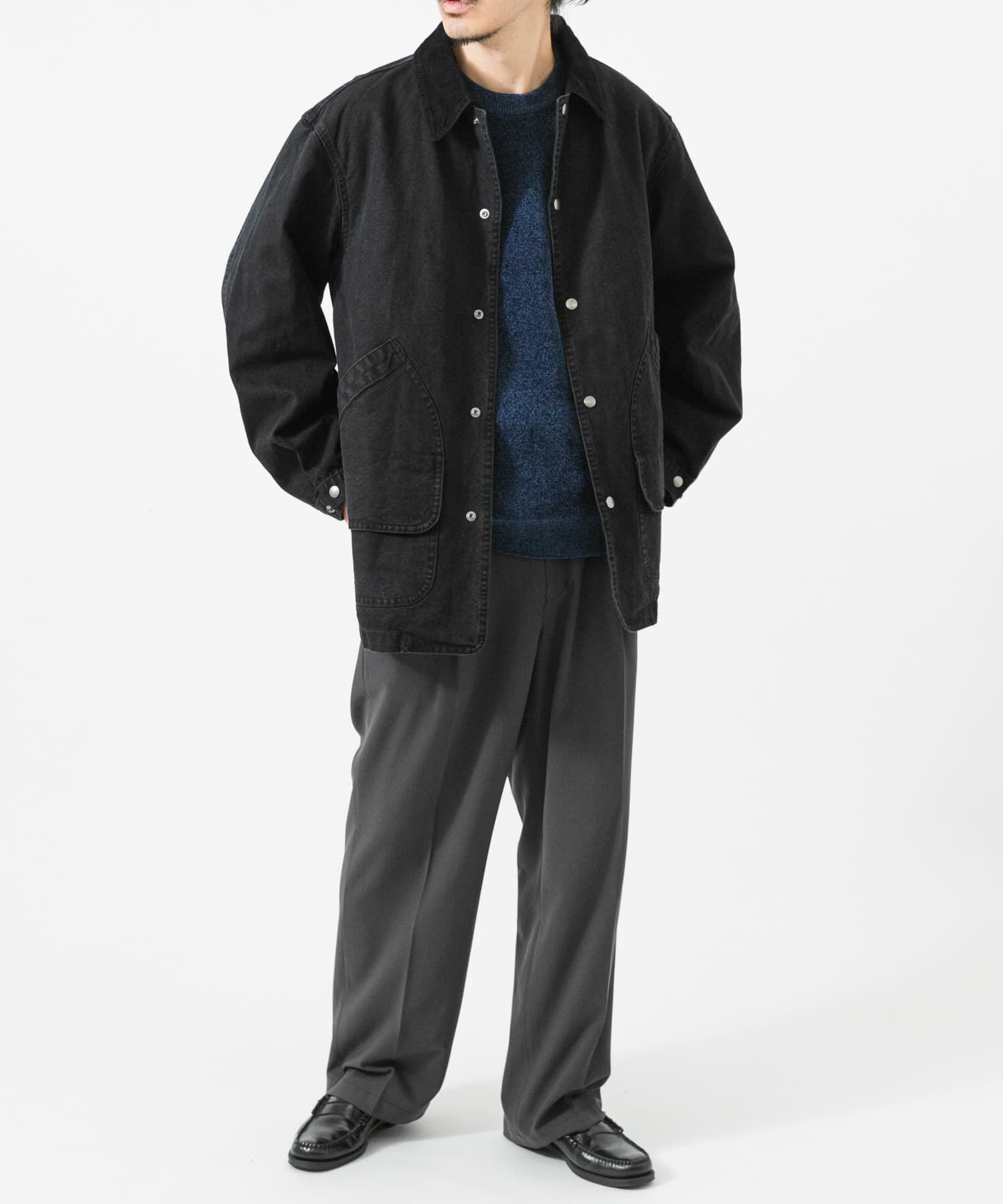 URBAN RESEARCH「DUCK HUNTING JACKET」|ノーカラーコート|
