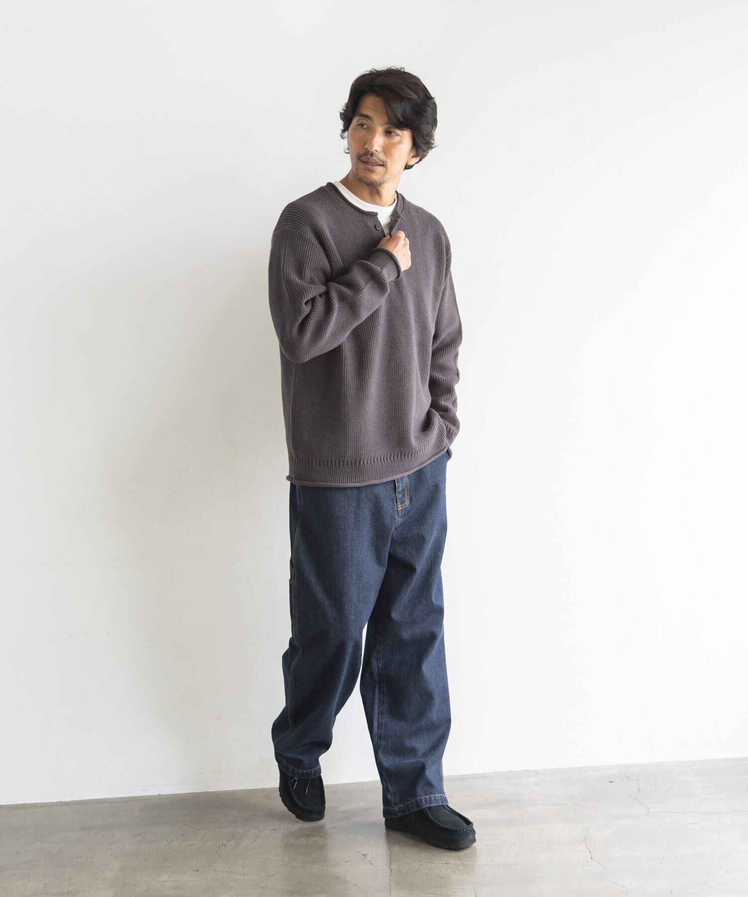 Sonny Label 「ワッフルヘンリーネックニットプルオーバー」|ニット・セーター|