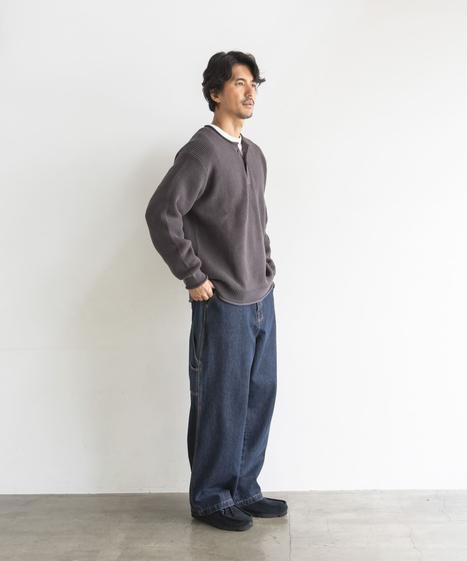 Sonny Label 「ワッフルヘンリーネックニットプルオーバー」|ニット・セーター|