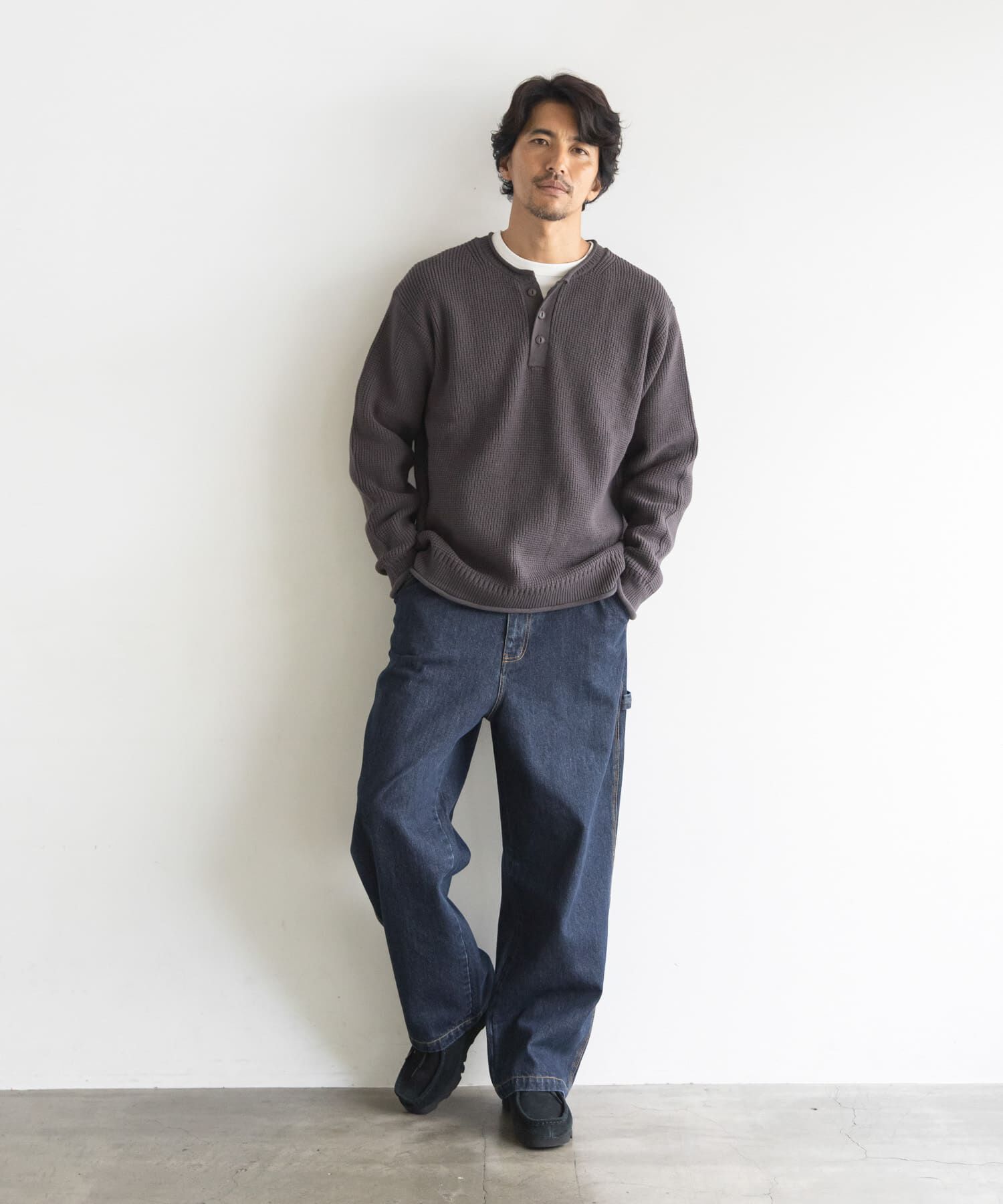 Sonny Label 「ワッフルヘンリーネックニットプルオーバー」|ニット・セーター|