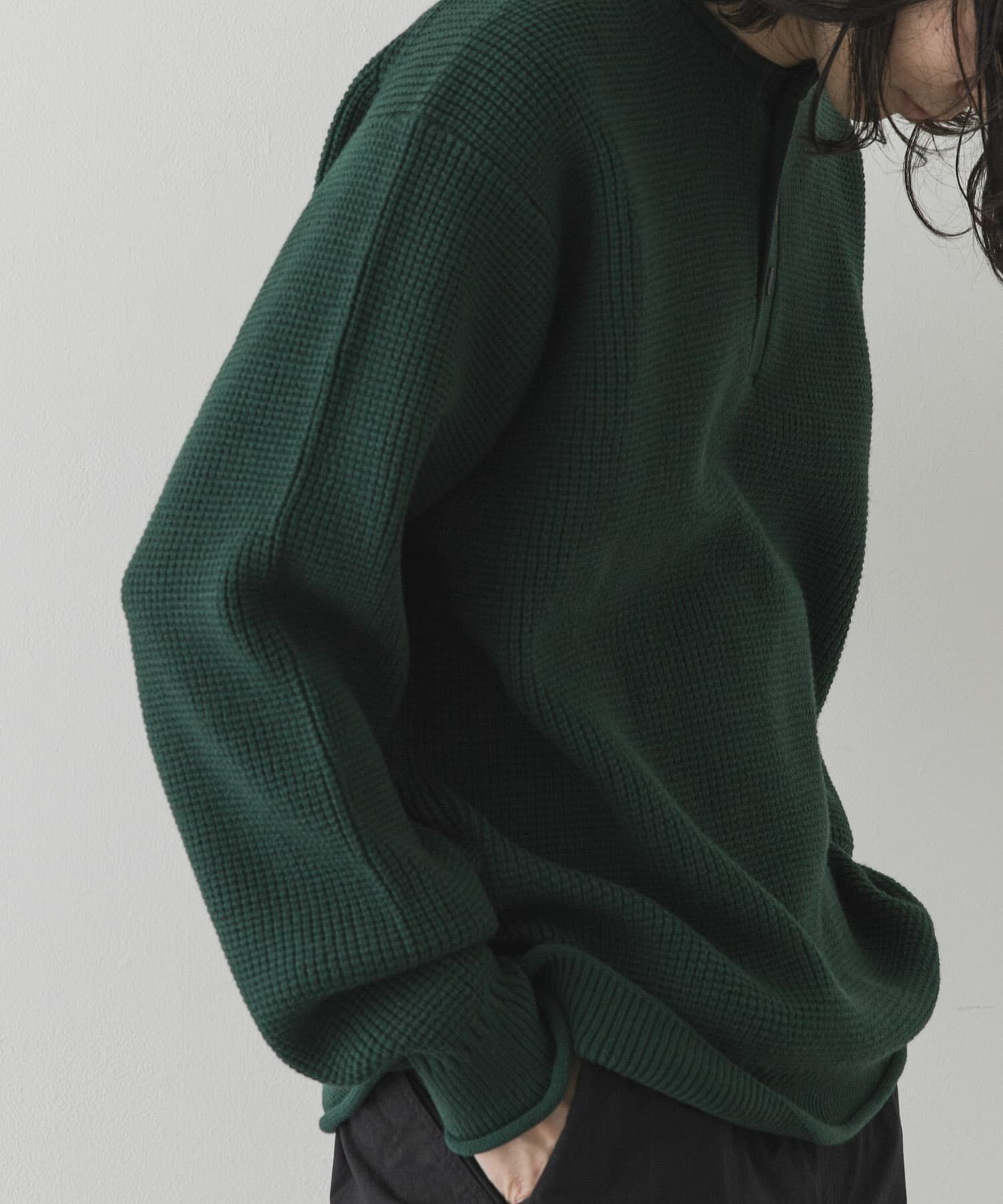 Sonny Label 「ワッフルヘンリーネックニットプルオーバー」|ニット・セーター|