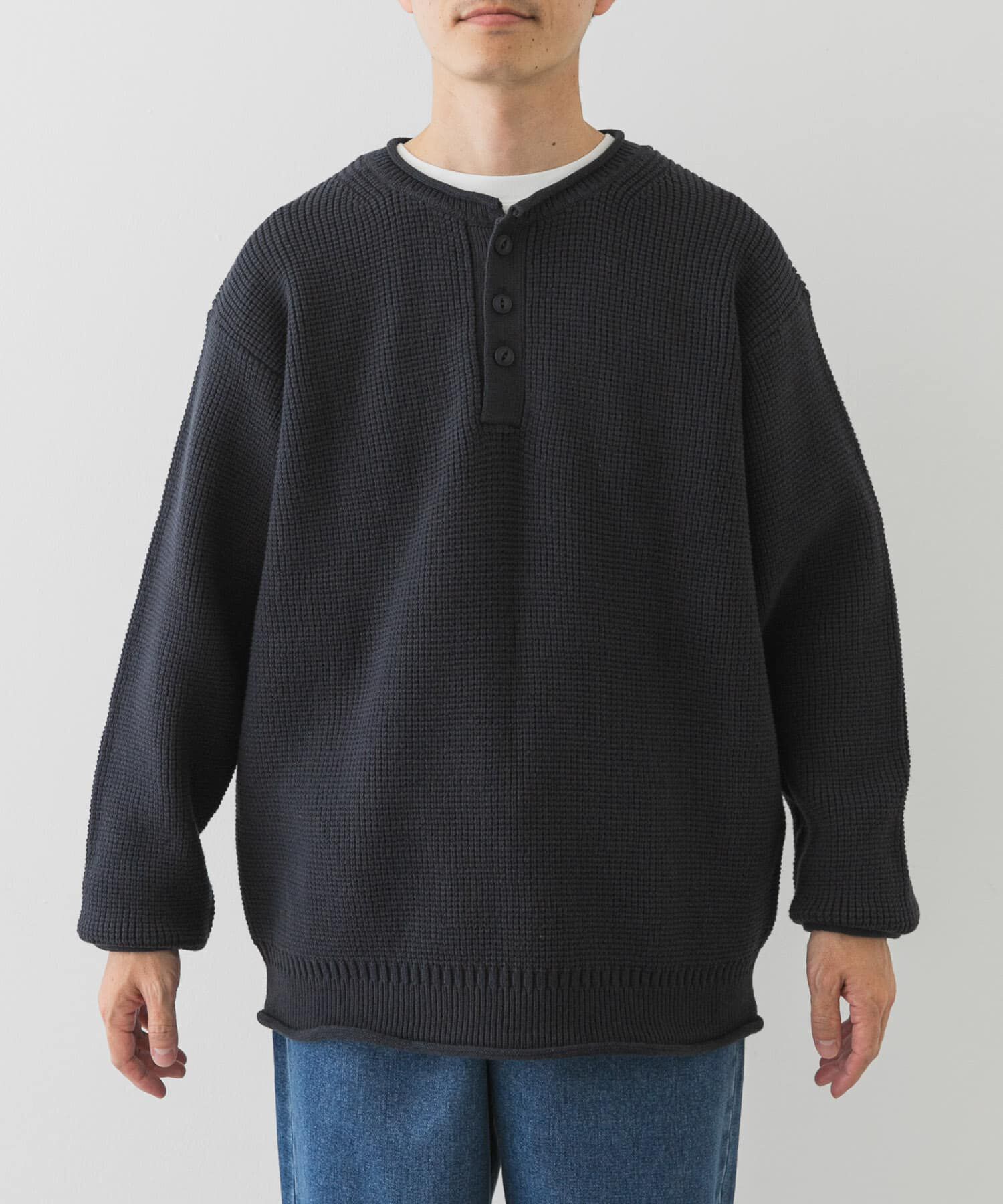 Sonny Label 「ワッフルヘンリーネックニットプルオーバー」|ニット・セーター|