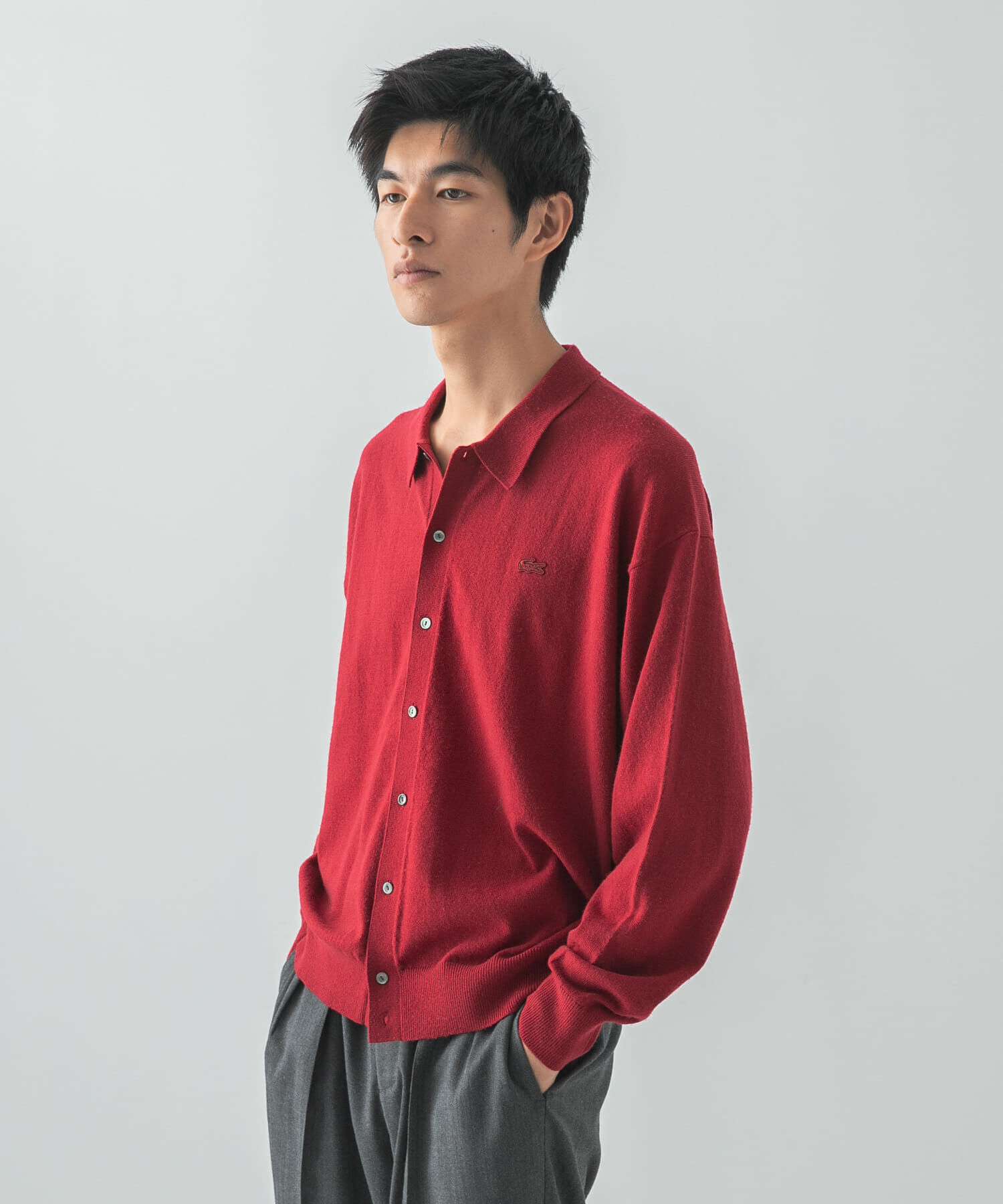 URBAN RESEARCH「『別注』LACOSTE&times;URBAN RESEARC　KNIT POLO CARDIGAN」|カーディガン|