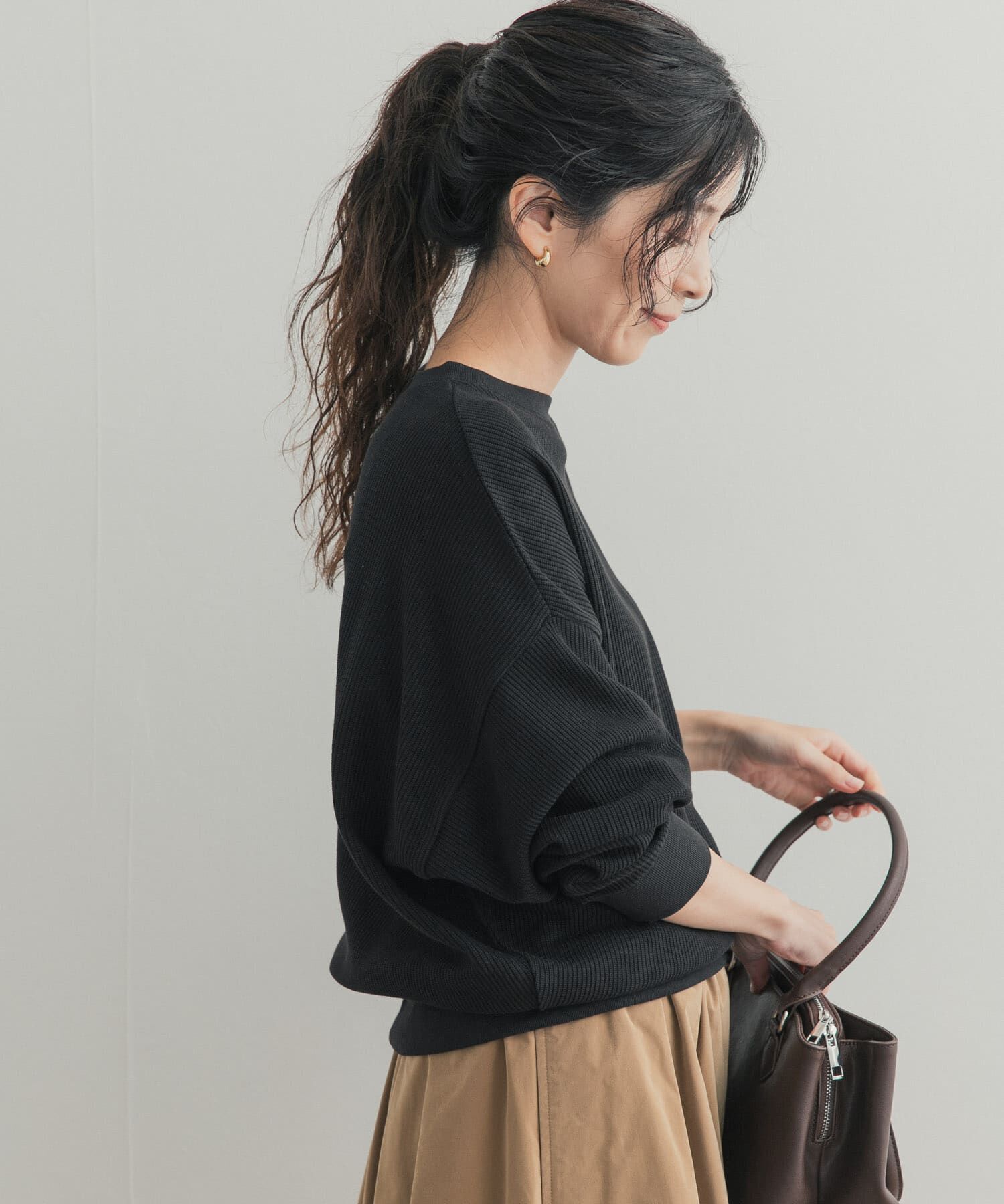 URBAN RESEARCH DOORS「『一部WEB限定カラー』タックフライスロングスリーブプルオーバー」|Tシャツ・カットソー|
