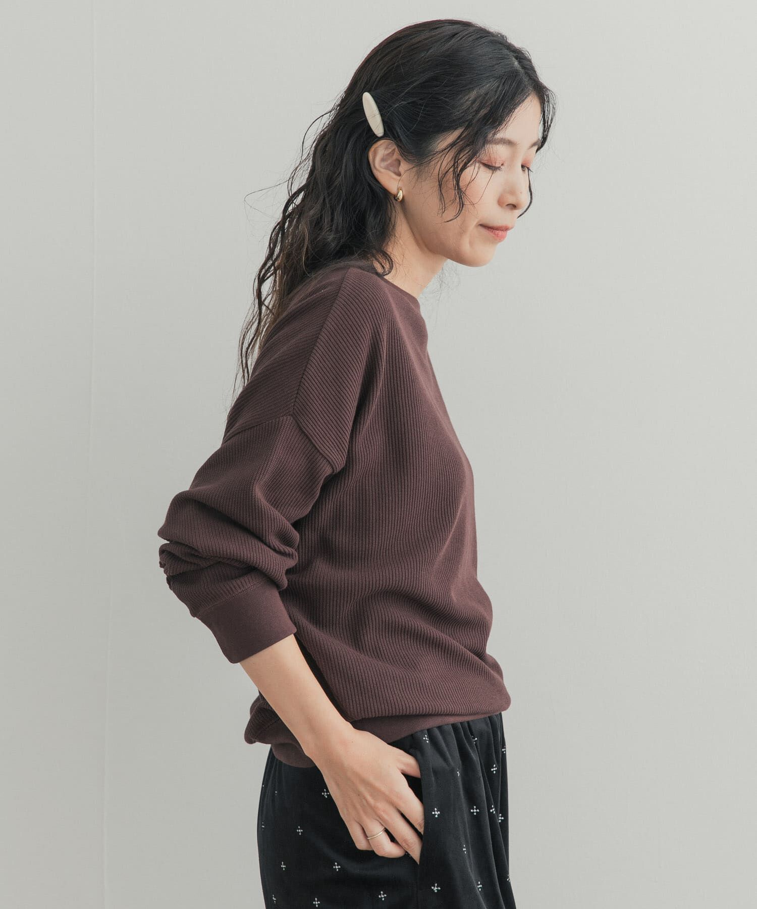 URBAN RESEARCH DOORS「『一部WEB限定カラー』タックフライスロングスリーブプルオーバー」|Tシャツ・カットソー|