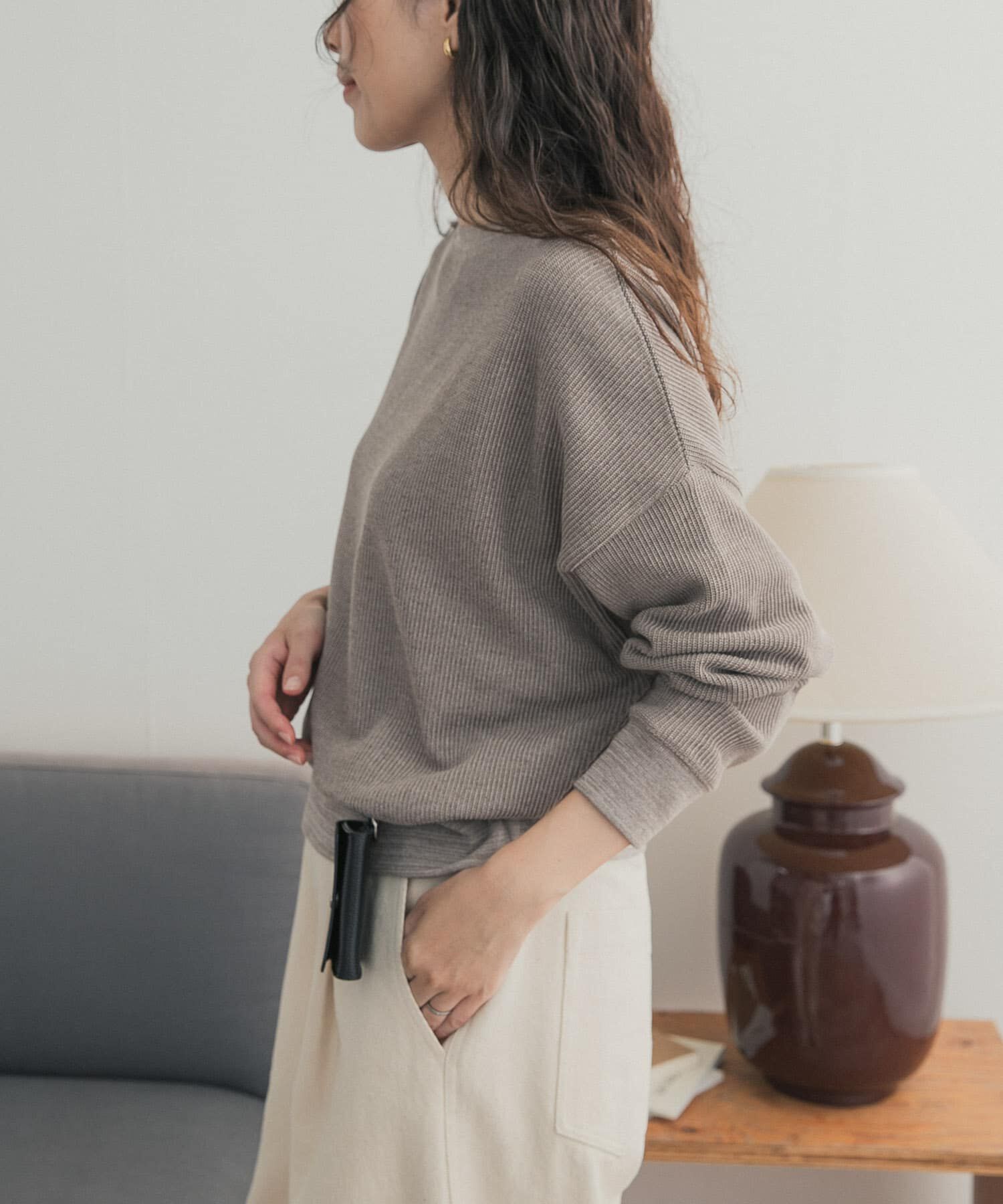 URBAN RESEARCH DOORS「『一部WEB限定カラー』タックフライスロングスリーブプルオーバー」|Tシャツ・カットソー|