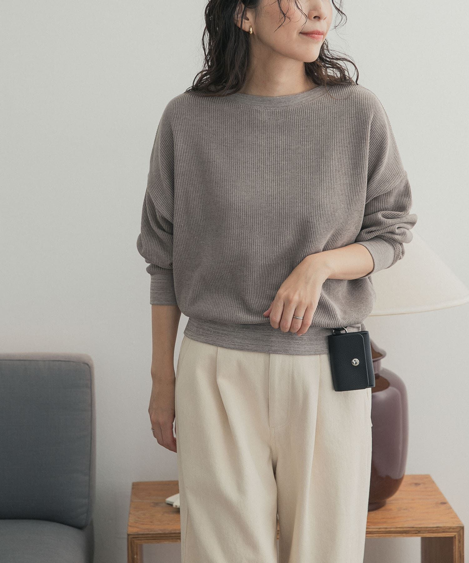 URBAN RESEARCH DOORS「『一部WEB限定カラー』タックフライスロングスリーブプルオーバー」|Tシャツ・カットソー|
