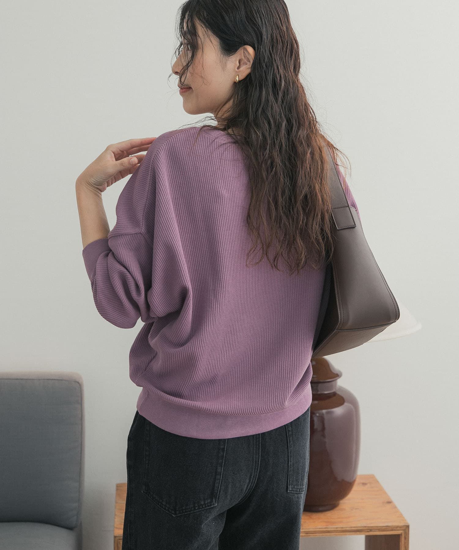 URBAN RESEARCH DOORS「『一部WEB限定カラー』タックフライスロングスリーブプルオーバー」|Tシャツ・カットソー|
