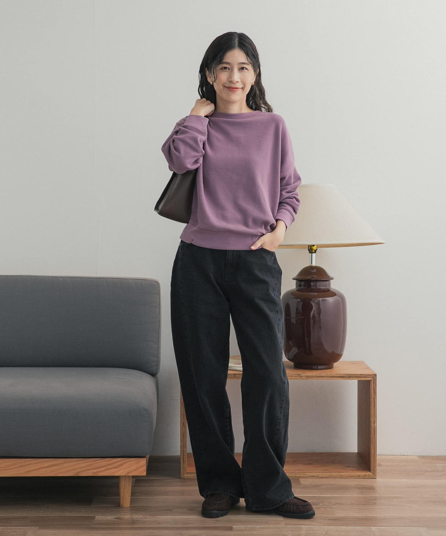 URBAN RESEARCH DOORS「『一部WEB限定カラー』タックフライスロングスリーブプルオーバー」|Tシャツ・カットソー|