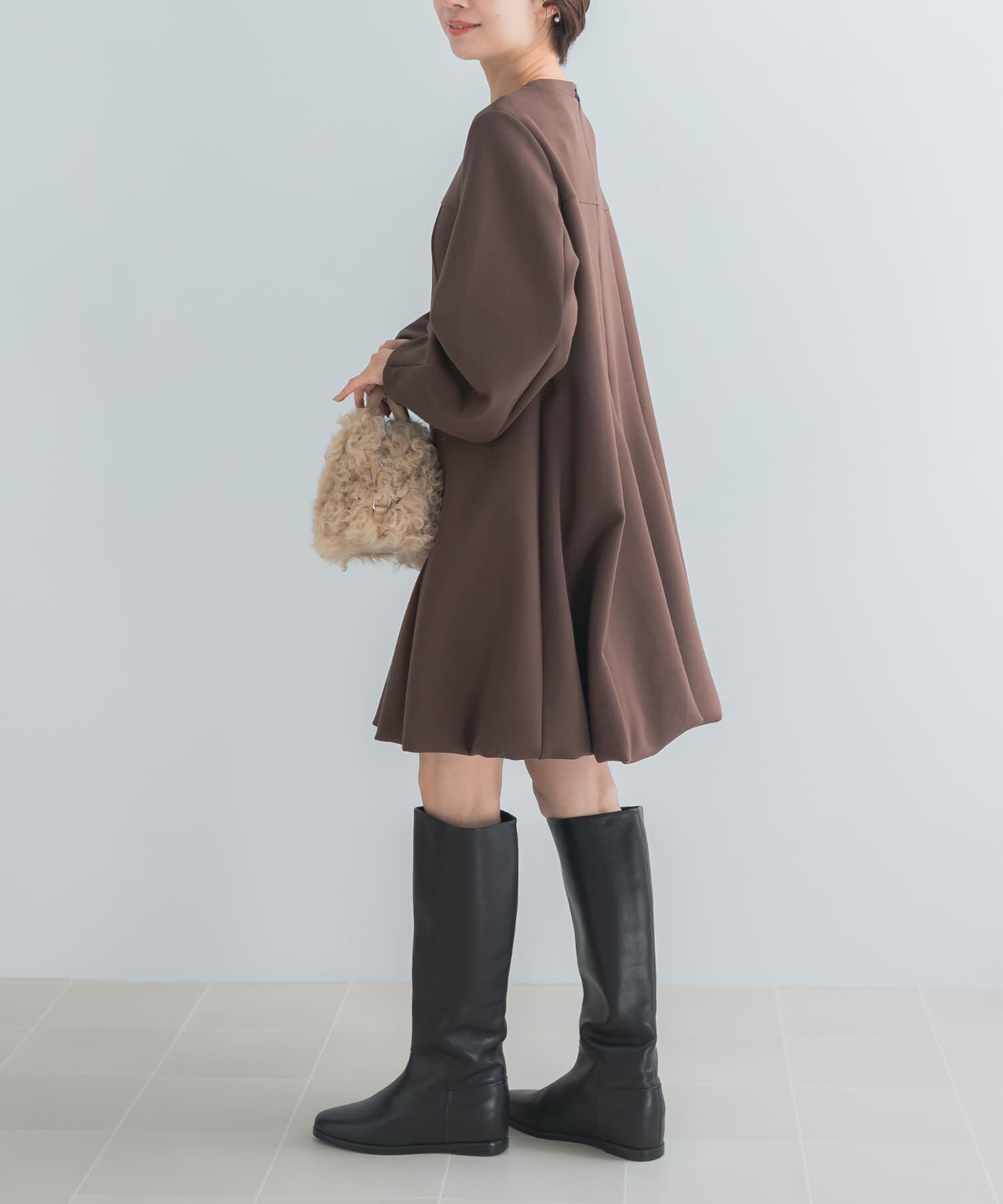 URBAN RESEARCH ROSSO「ダンボールコクーンスリーブバルーンワンピース」|ワンピース|