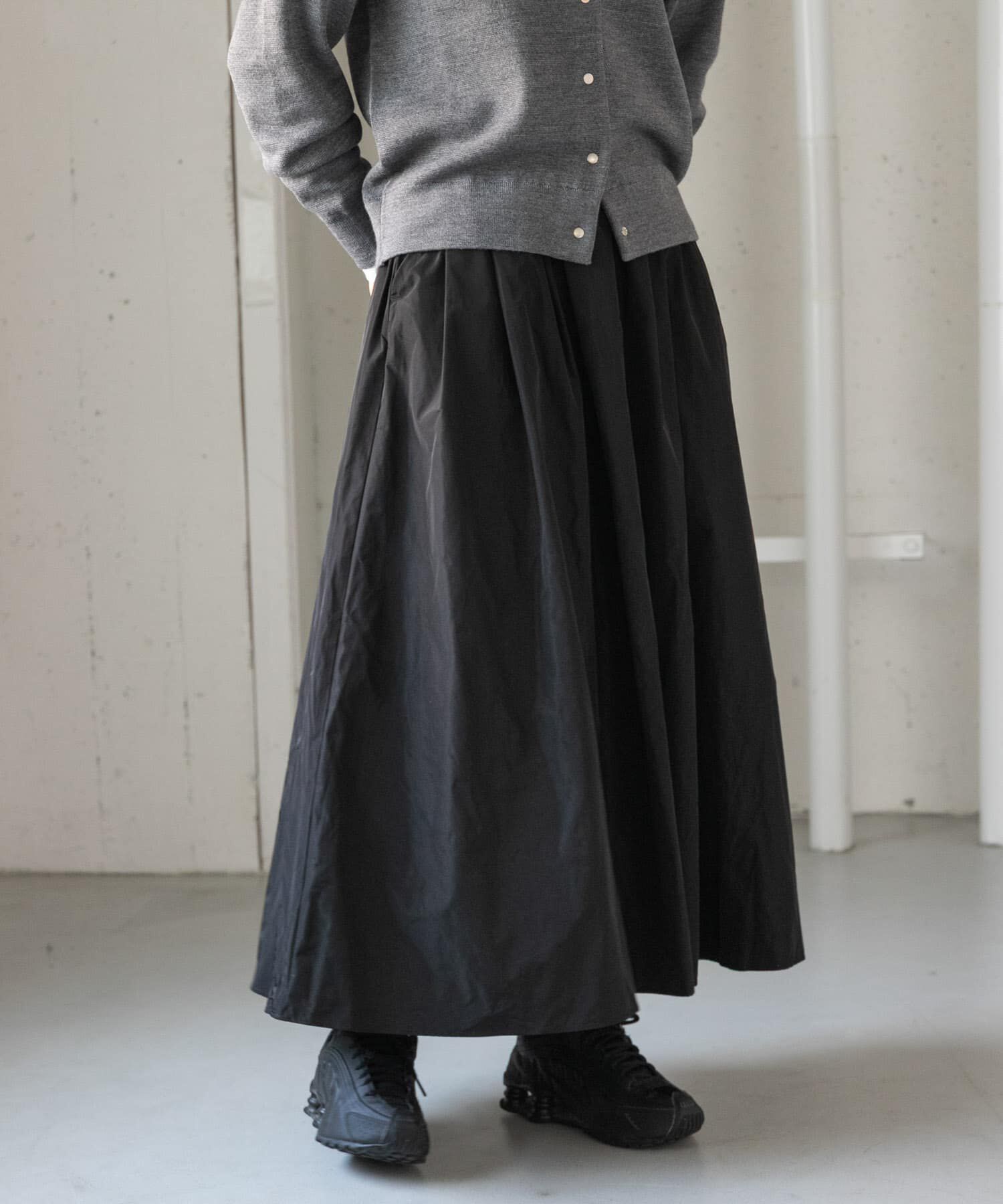 URBAN RESEARCH DOORS「FORK&SPOON　メモリータフタギャザースカート」|スカート|