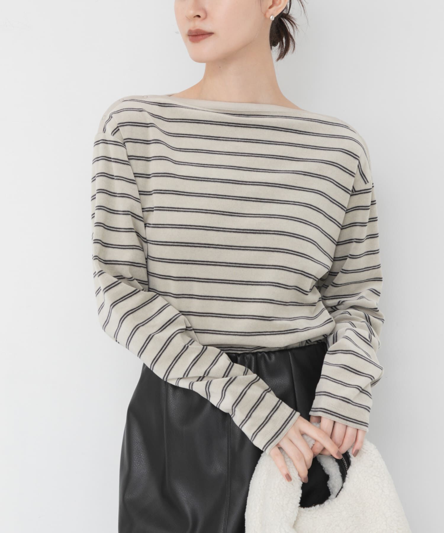 URBAN RESEARCH「VELOUR BORDER 2WAY TOPS」|Tシャツ・カットソー|