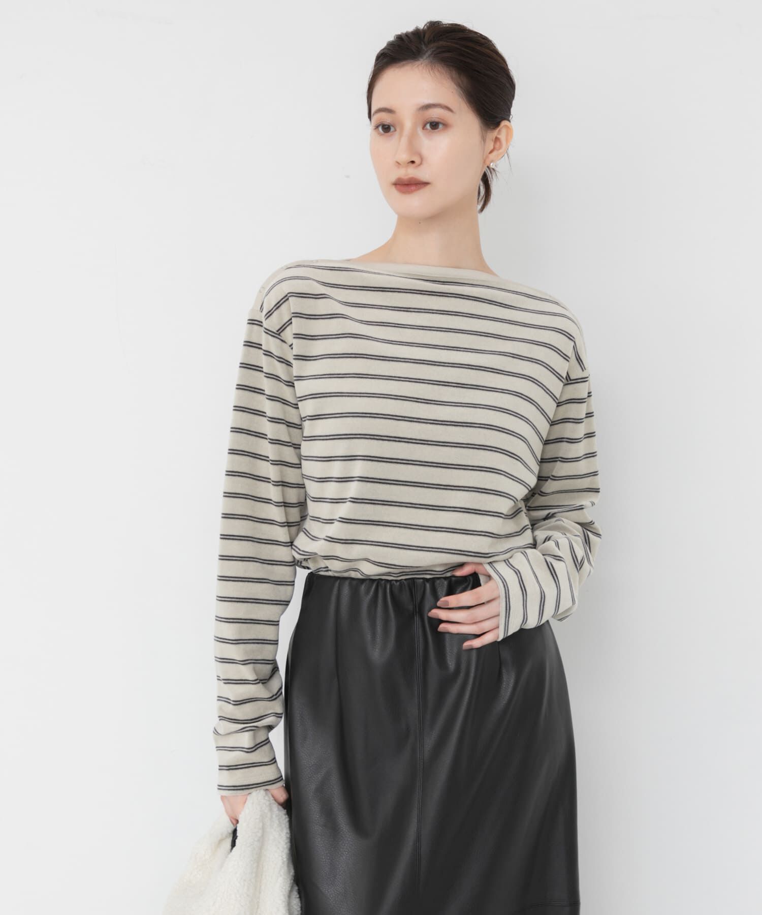 URBAN RESEARCH「VELOUR BORDER 2WAY TOPS」|Tシャツ・カットソー|
