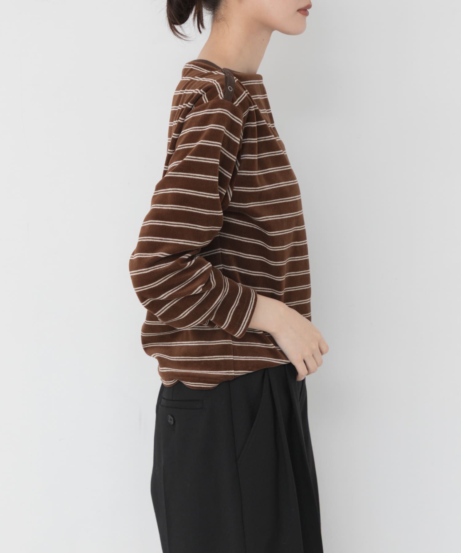 URBAN RESEARCH「VELOUR BORDER 2WAY TOPS」|Tシャツ・カットソー|