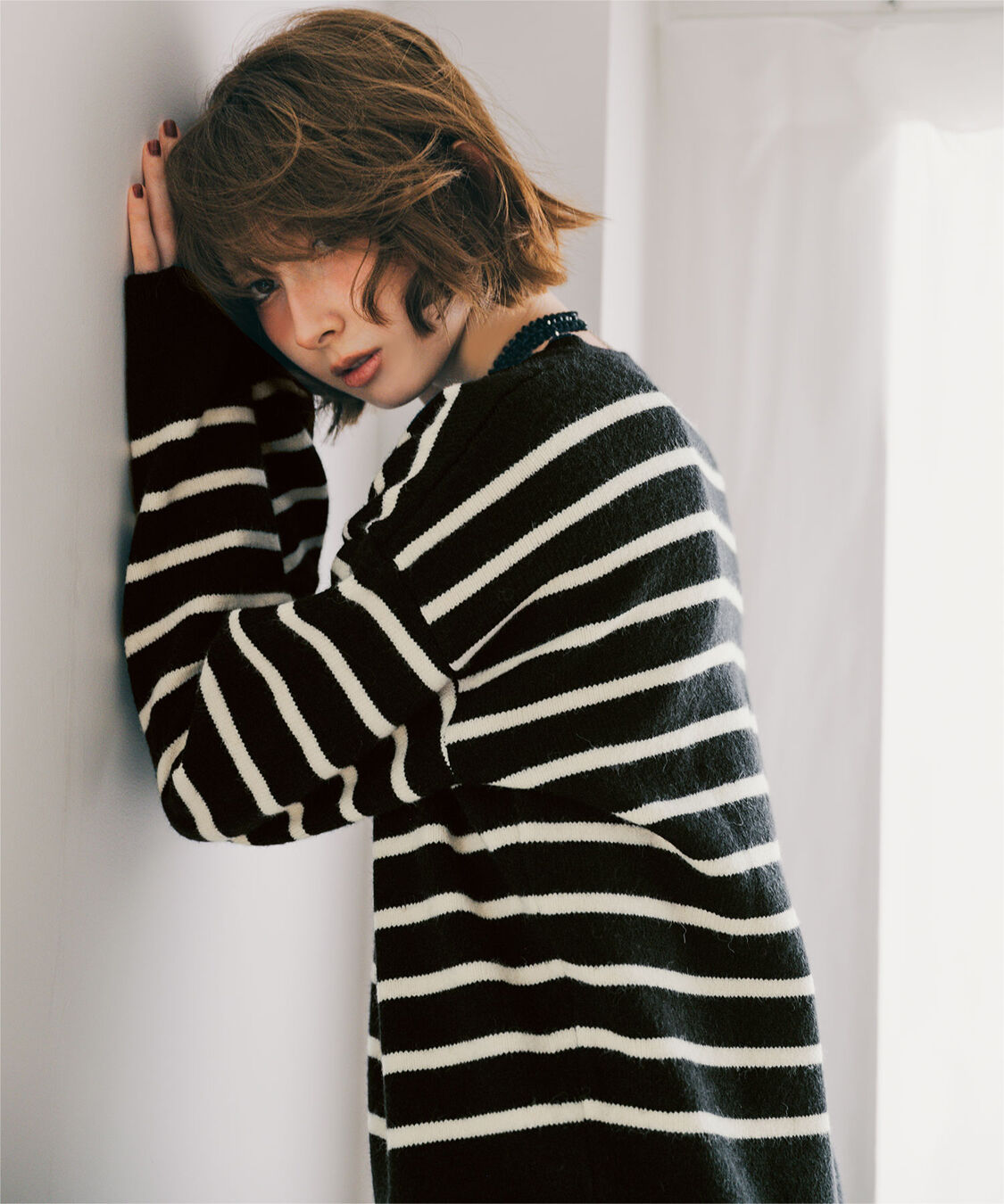 miette「【池田アリスさんコラボアイテム】ヘンリーネックニットプルオーバー」|ニット・セーター|