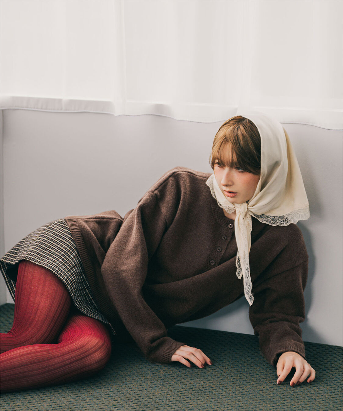 miette「【池田アリスさんコラボアイテム】ヘンリーネックニットプルオーバー」|ニット・セーター|
