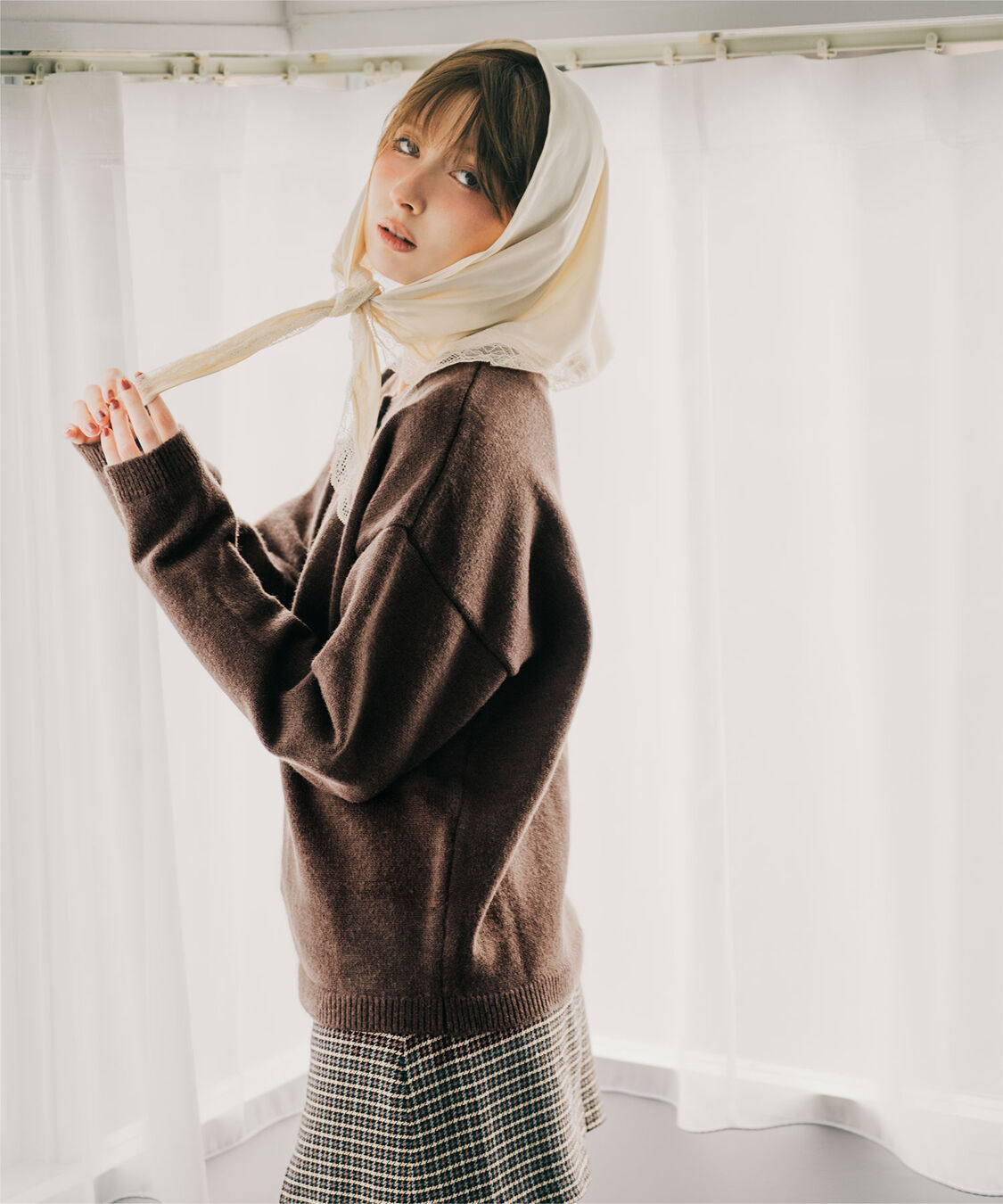miette「【池田アリスさんコラボアイテム】ヘンリーネックニットプルオーバー」|ニット・セーター|