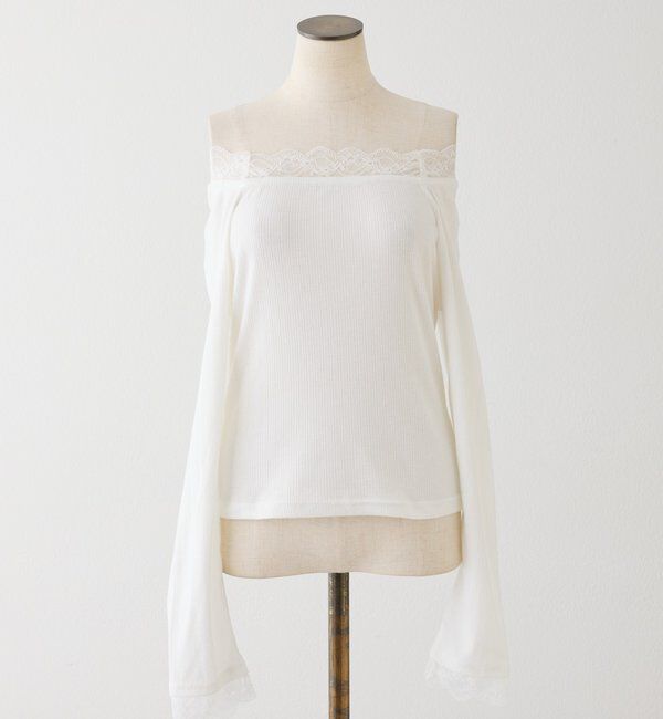 one after another NICE CLAUP「【ヒートジョイ】レーストップス」|Tシャツ・カットソー|