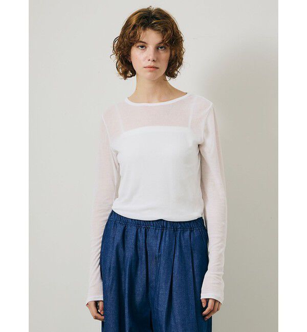 MARMARMAR「MARMARMAR クルーネックシアープルオーバー」|Tシャツ・カットソー|
