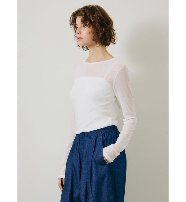 MARMARMAR「MARMARMAR クルーネックシアープルオーバー」|Tシャツ・カットソー|