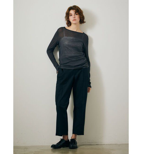MARMARMAR「MARMARMAR クルーネックシアープルオーバー」|Tシャツ・カットソー|ダークグレー