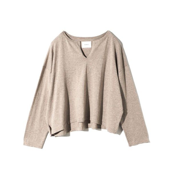 MIDIUMISOLID「MIDIUMISOLID for Ladies スキッパーワイドプルオーバー」|ニット・セーター|トップベージュ