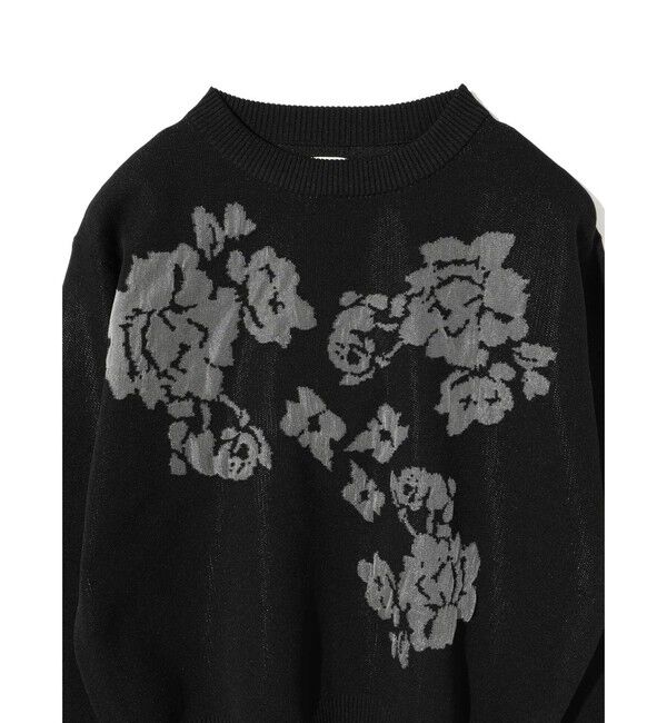MIDIUMISOLID「MIDIUMISOLID for Ladies フラワージャカードプルオーバー」|ニット・セーター|