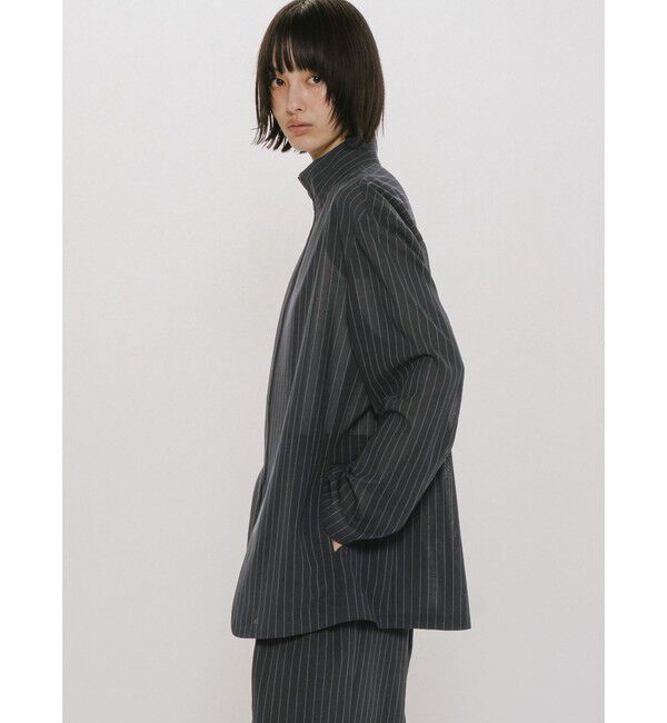 MIDIUMISOLID「MIDIUMISOLID for Ladies シースルージップジャケット」|テーラードジャケット|