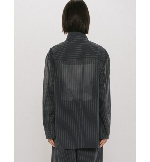MIDIUMISOLID「MIDIUMISOLID for Ladies シースルージップジャケット」|テーラードジャケット|