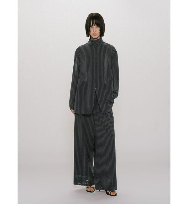 MIDIUMISOLID「MIDIUMISOLID for Ladies シースルージップジャケット」|テーラードジャケット|