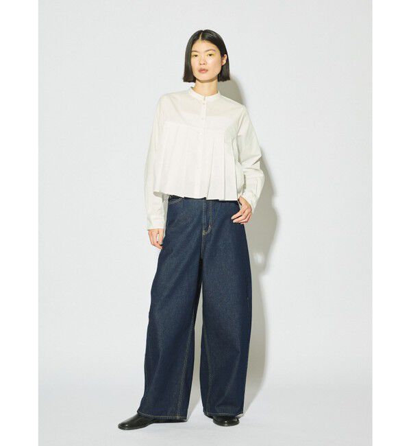 MIDIUMISOLID「MIDIUMISOLID for Ladies バレルレッグワイドデニム」|デニム|