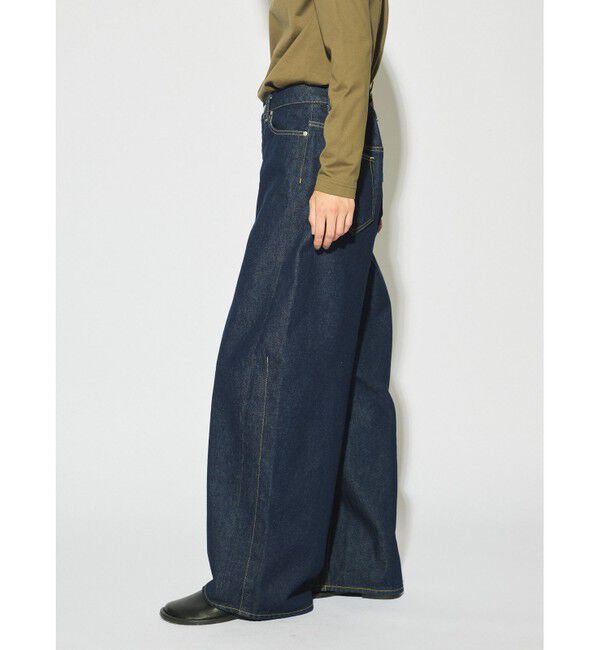 MIDIUMISOLID「MIDIUMISOLID for Ladies バレルレッグワイドデニム」|デニム|