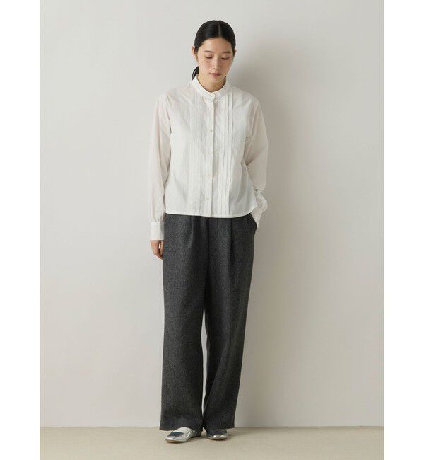 MidiUmi「MidiUmi タックショートシャツ」|シャツ・ブラウス|