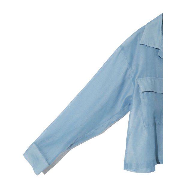 MIDIUMISOLID「MIDIUMISOLID for Ladies オープンカラーシアーシャツ」|シャツ・ブラウス|