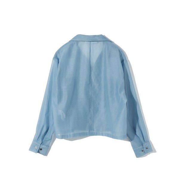 MIDIUMISOLID「MIDIUMISOLID for Ladies オープンカラーシアーシャツ」|シャツ・ブラウス|
