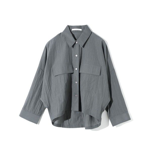 MIDIUMISOLID「MIDIUMISOLID for Ladies ボクシーシャツ」|シャツ・ブラウス|チャコールグレー