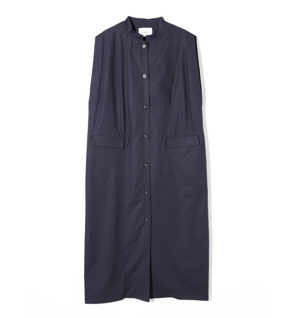 MIDIUMISOLID「MIDIUMISOLID for Ladies エッジラインロングジレ」|ベスト・ジレ|ネイビー