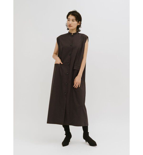 MIDIUMISOLID「MIDIUMISOLID for Ladies エッジラインロングジレ」|ベスト・ジレ|