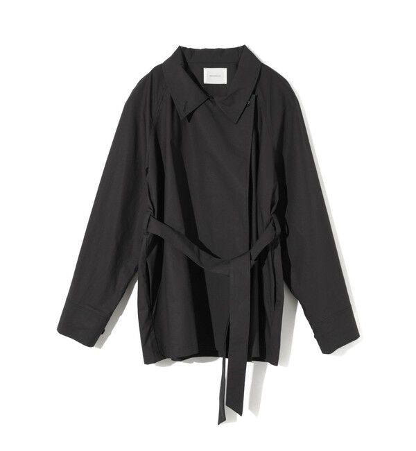 MIDIUMISOLID「MIDIUMISOLID for Ladies ラップトレンチシャツ」|シャツ・ブラウス|ネイビー