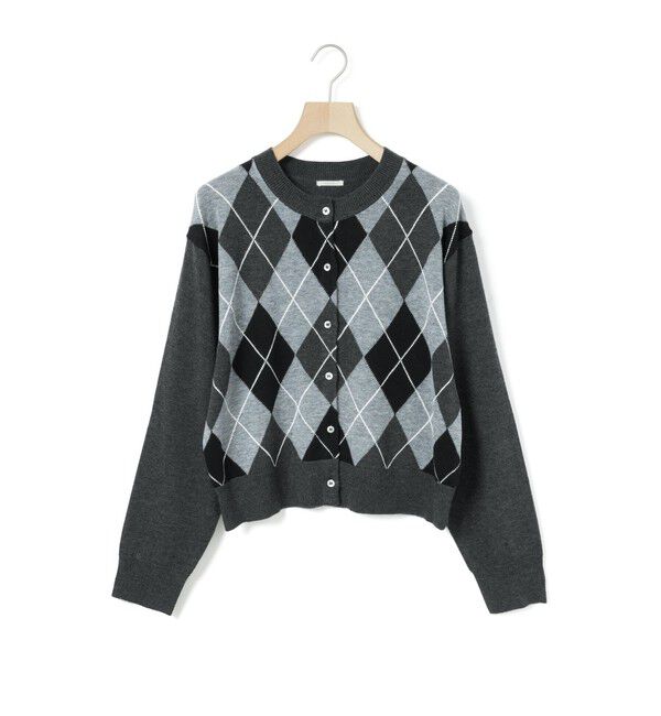 MidiUmi「MidiUmi アーガイルニットカーディガン」|ニット・セーター|