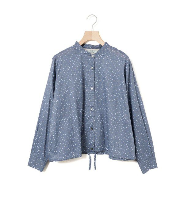 MidiUmi「MidiUmi バルーンドットシャツ」|シャツ・ブラウス|ライトブルー