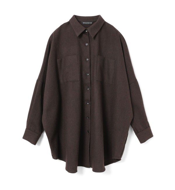 mizuiro ind「mizuiro ind ポケット付きウールワイドシャツ」|シャツ・ブラウス|