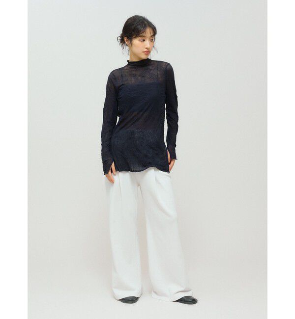 MIDIUMISOLID「MIDIUMISOLID for Ladies ワッシャーシアーハイネックインナー」|Tシャツ・カットソー|