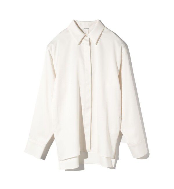 MIDIUMISOLID「MIDIUMISOLID for Ladies ヒドゥンラップシャツ」|シャツ・ブラウス|オフホワイト